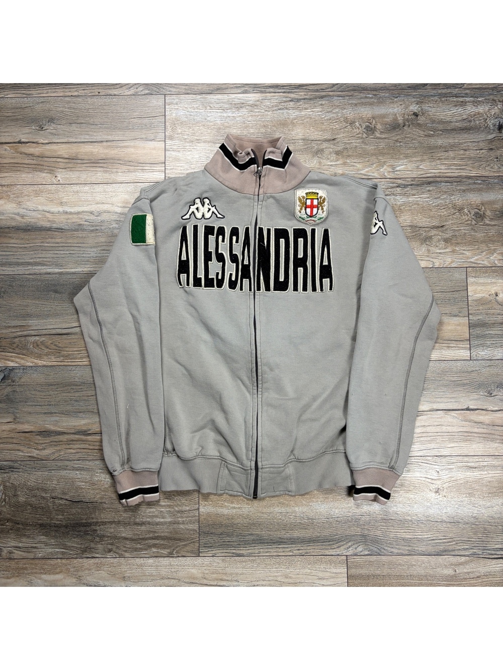 90’s Kappa Alessandria Gray Zip-Up Track Jacket XL